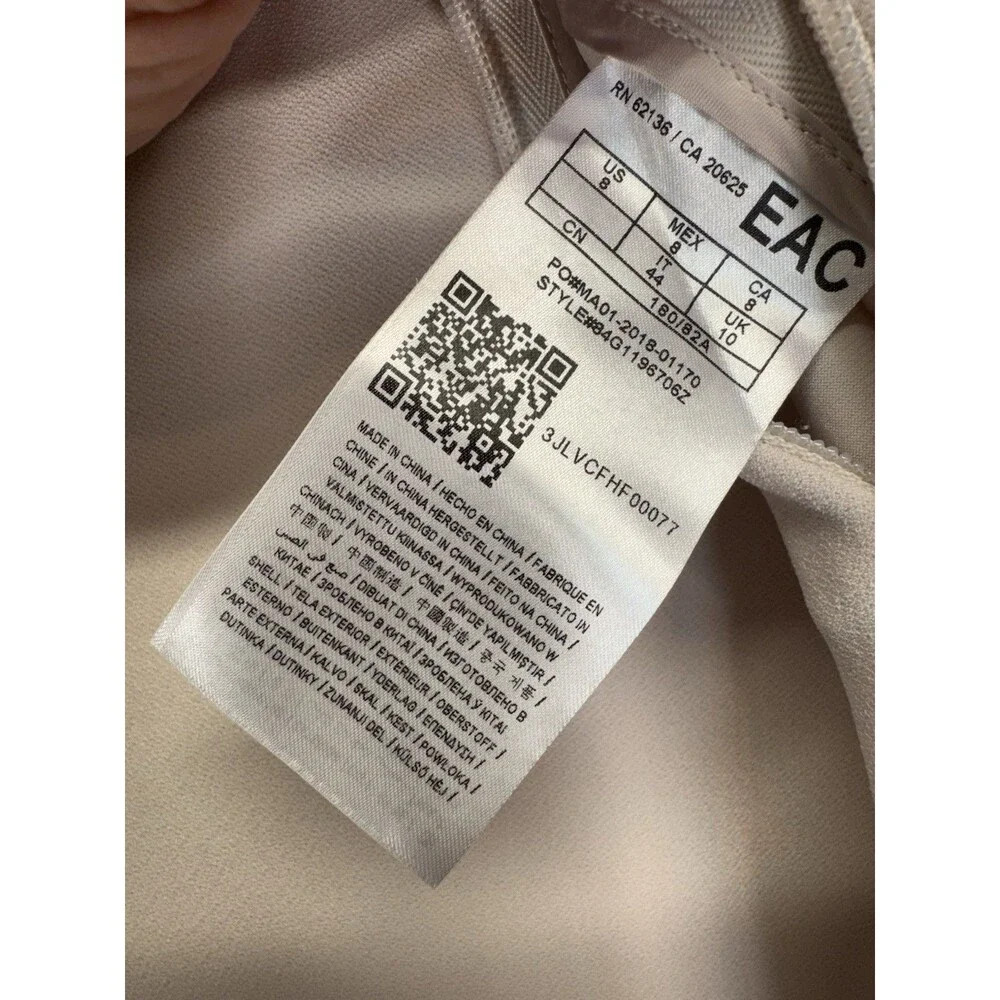 Marciano Los Angeles Cream Beige Wide Leg High Rise Casual Dress Pants Sz Large